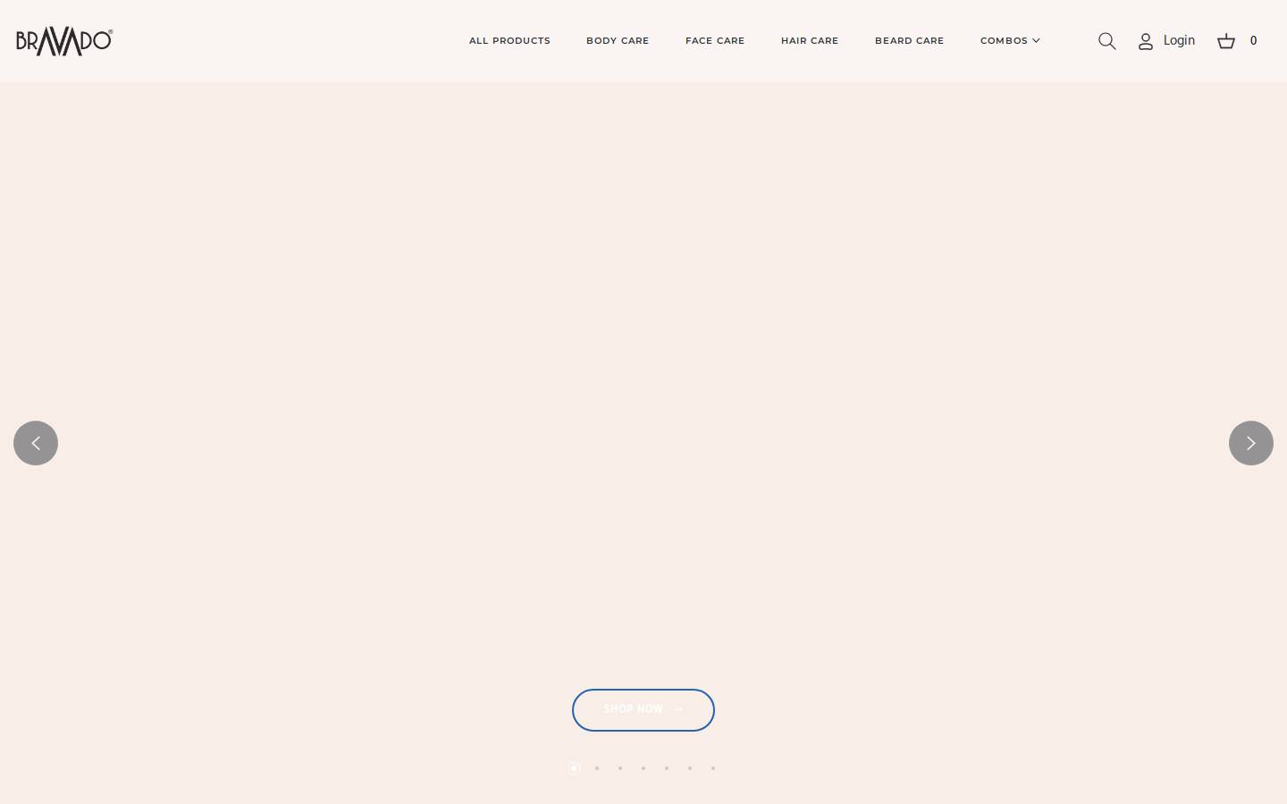 Bravado homepage screenshot