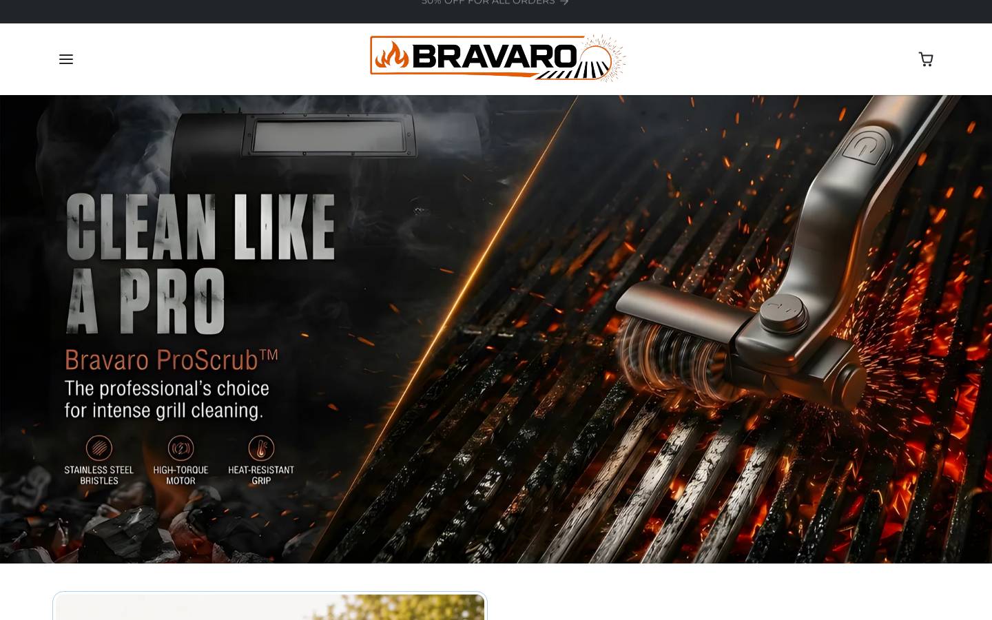 bravaro.store homepage screenshot