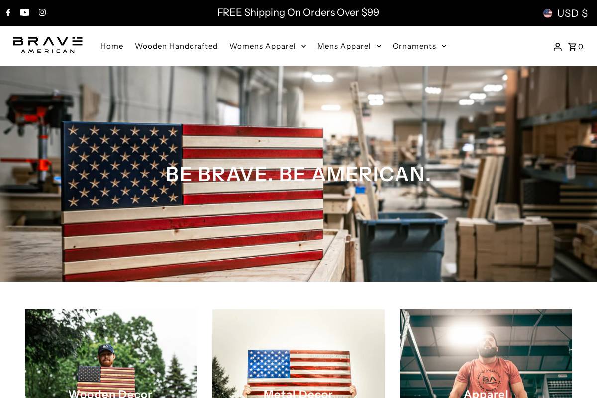 braveamerican.com homepage screenshot