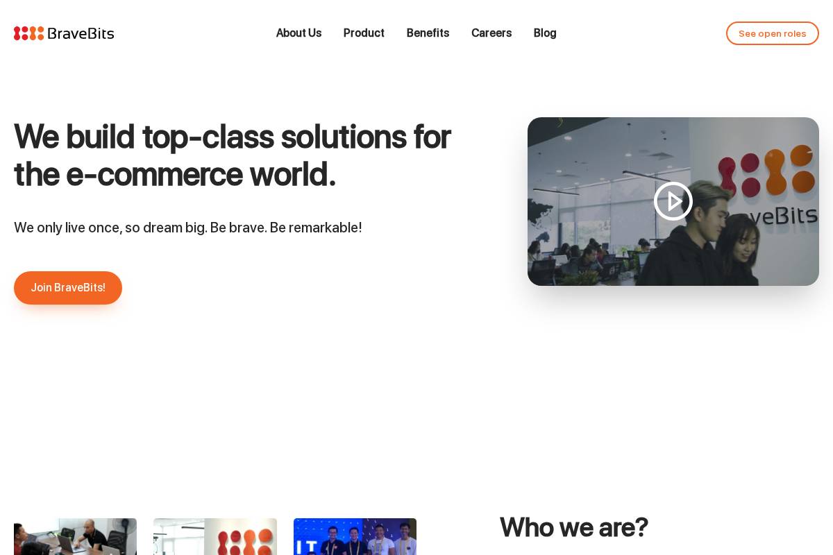 bravebits.co homepage screenshot