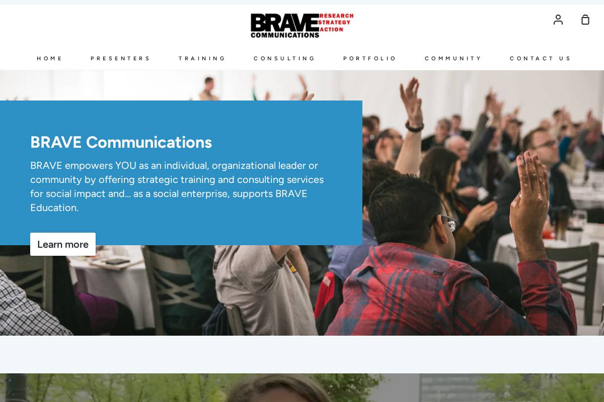 bravecommunications.ca homepage screenshot