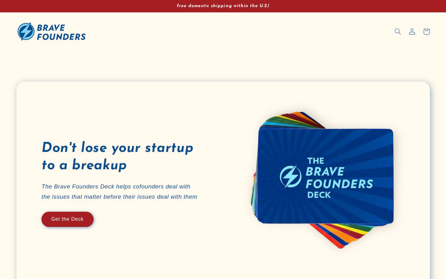 bravefounders.co homepage screenshot