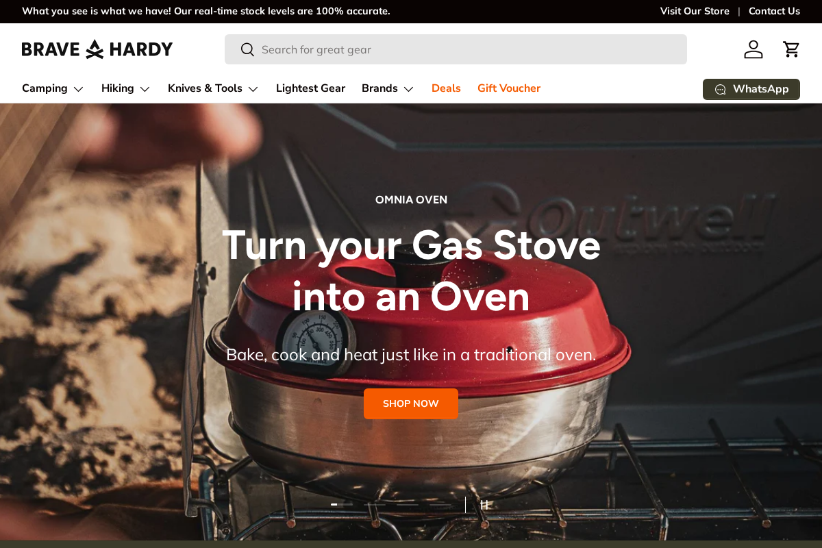 bravehardy.com homepage screenshot