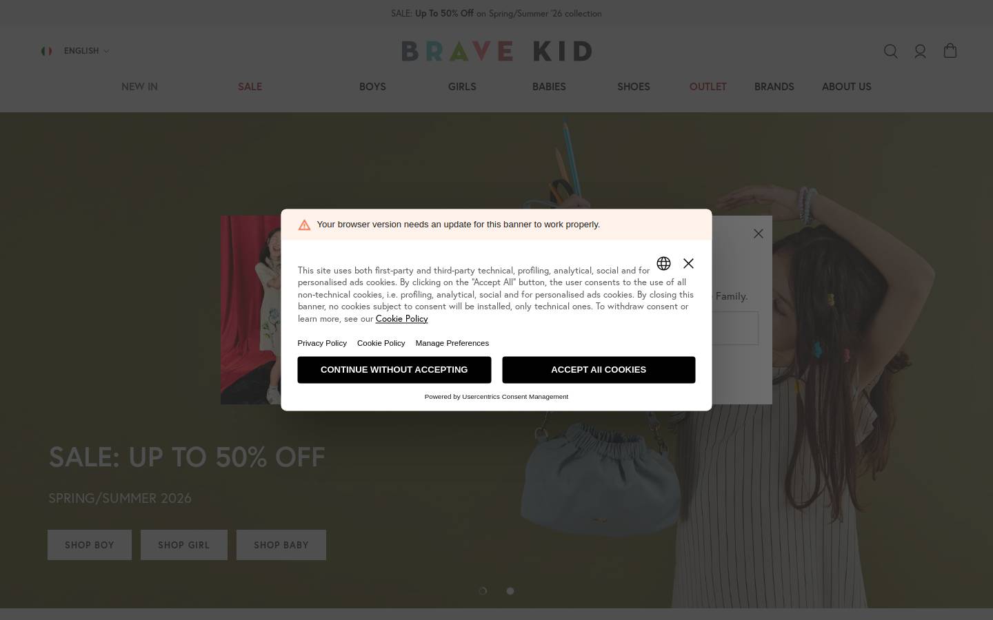 Brave Kid homepage screenshot