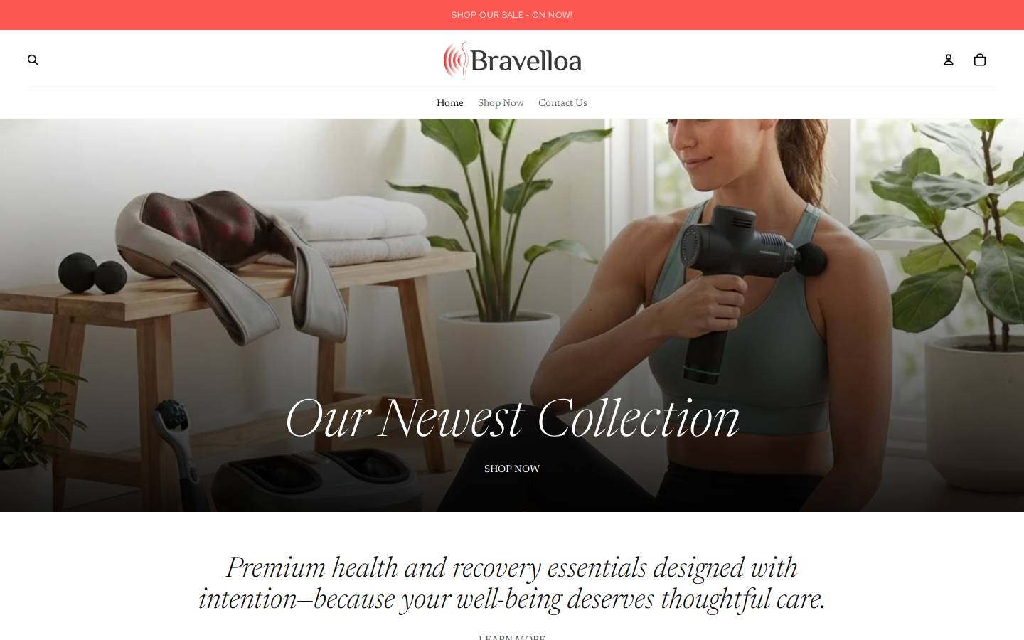 bravelloa.com homepage screenshot