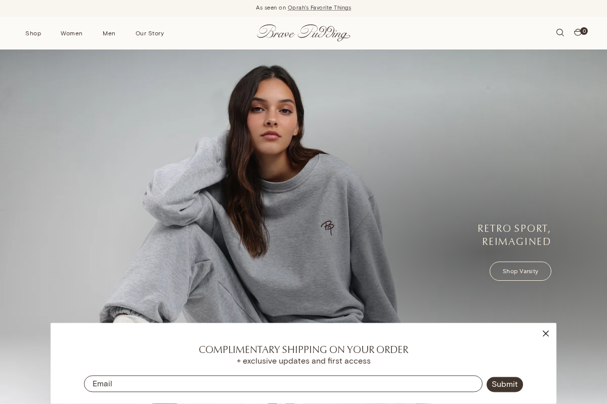 bravepudding.com homepage screenshot