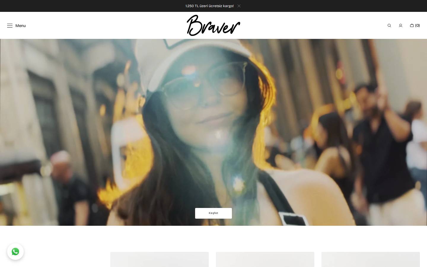 bravercollection.com homepage screenshot