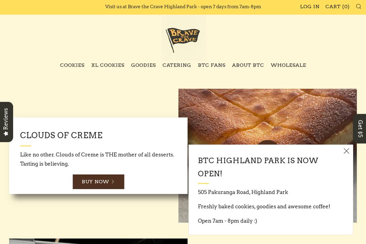 bravethecrave.co.nz homepage screenshot