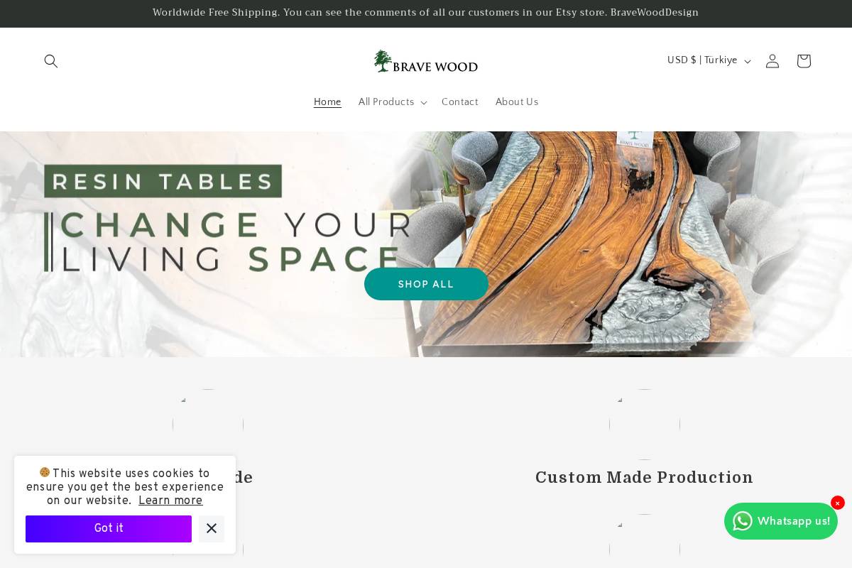 bravewood.net homepage screenshot