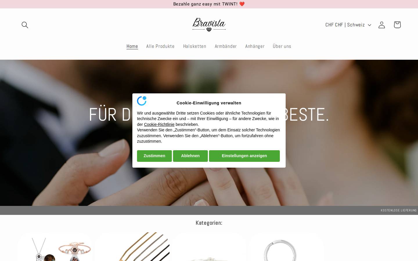 Bravista homepage screenshot