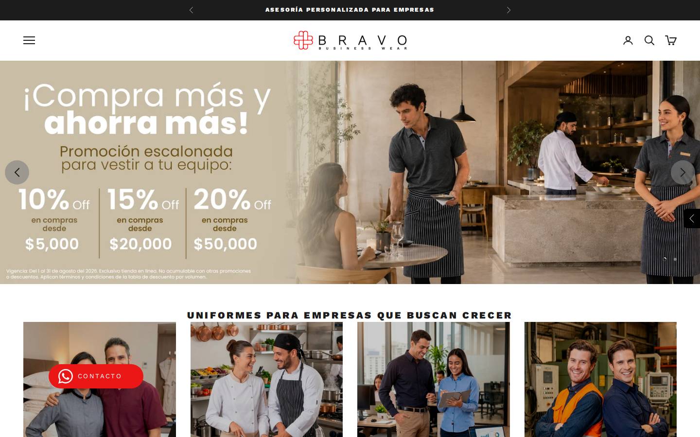 bravo.store homepage screenshot