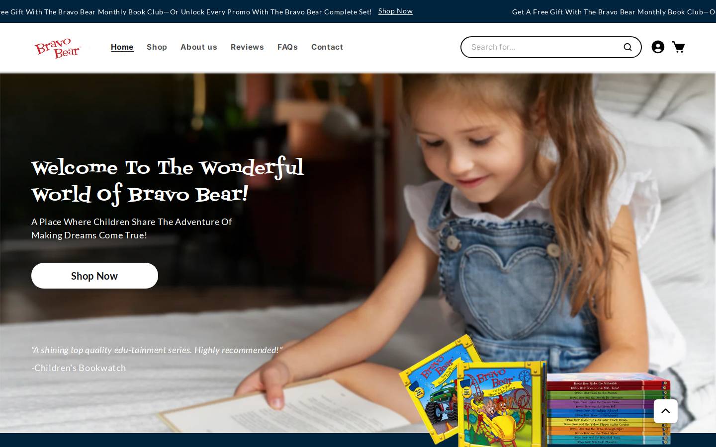 bravobear.com homepage screenshot