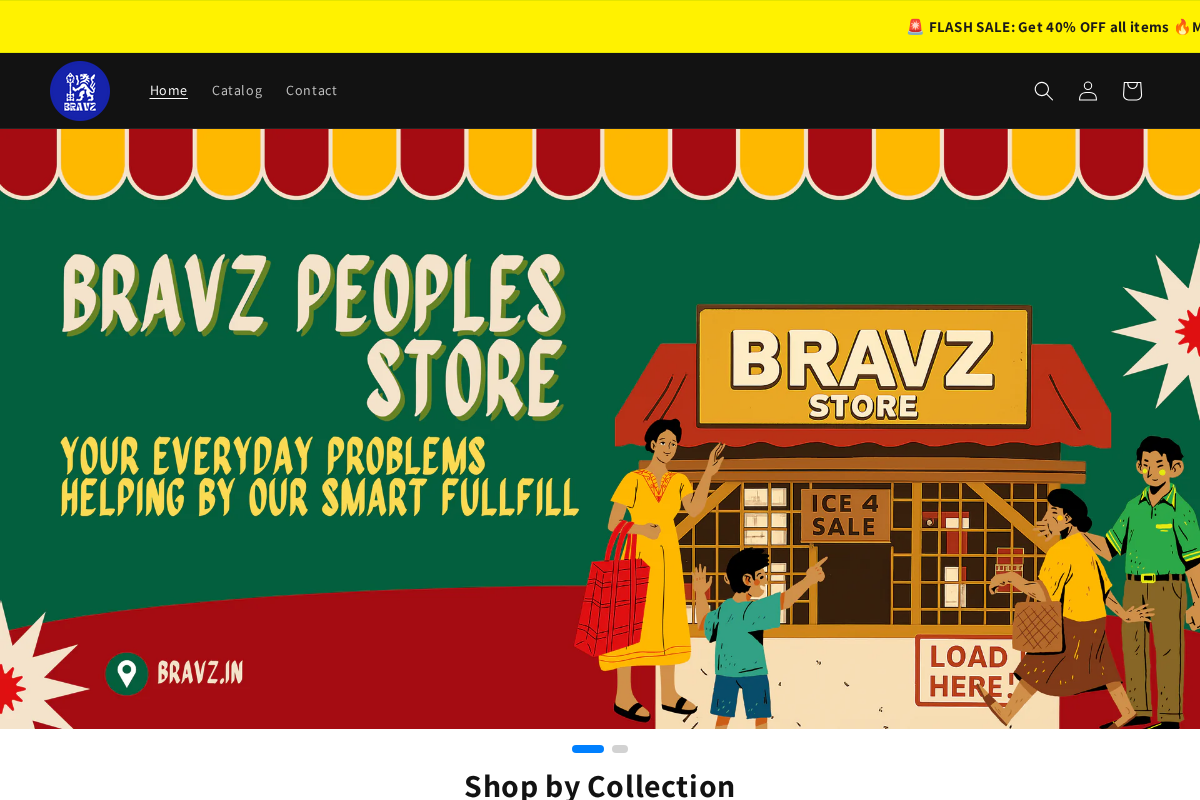 Bravz homepage screenshot