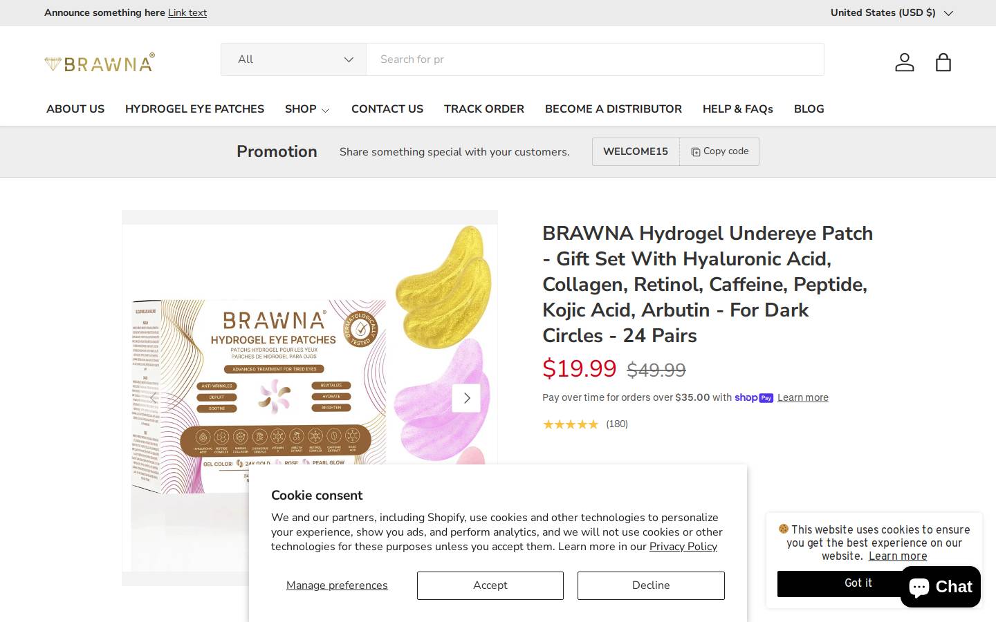 brawnabeauty.com homepage screenshot