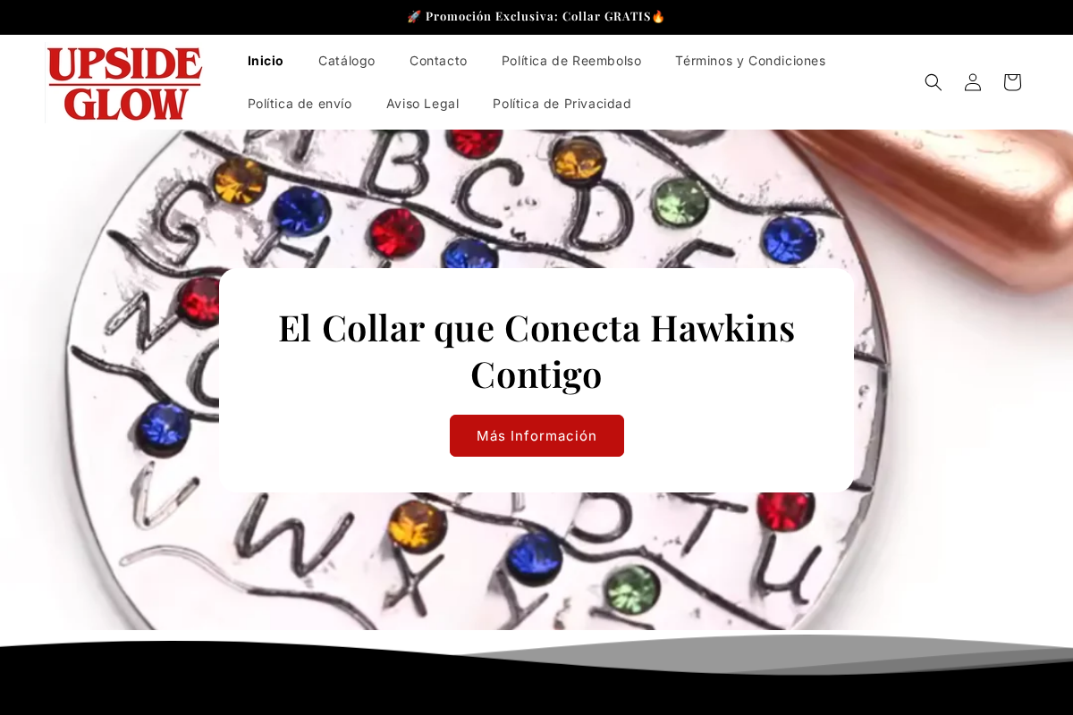 UpsideGlow homepage screenshot