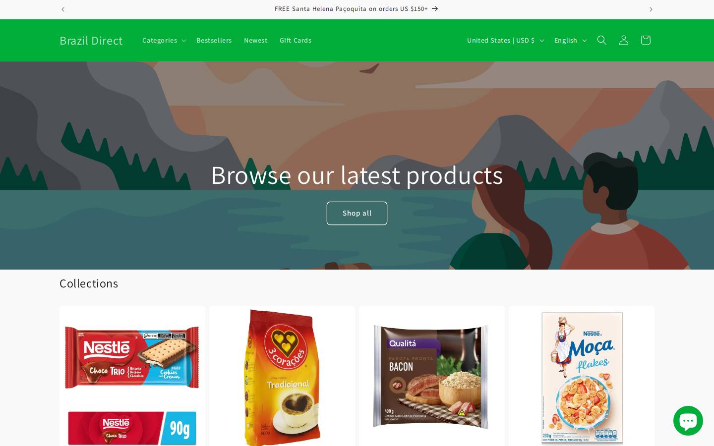 brazildirect.com homepage screenshot