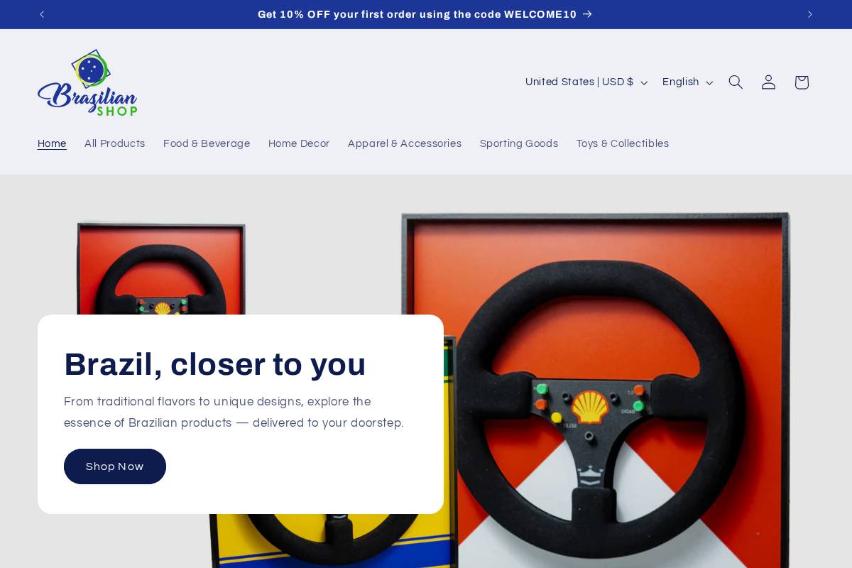 Brazilianshop homepage screenshot