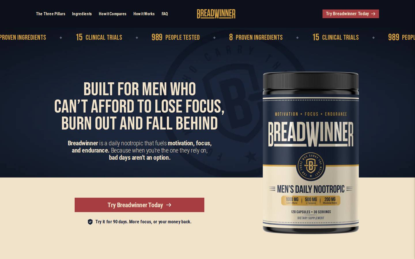 breadwinnerlife.com homepage screenshot