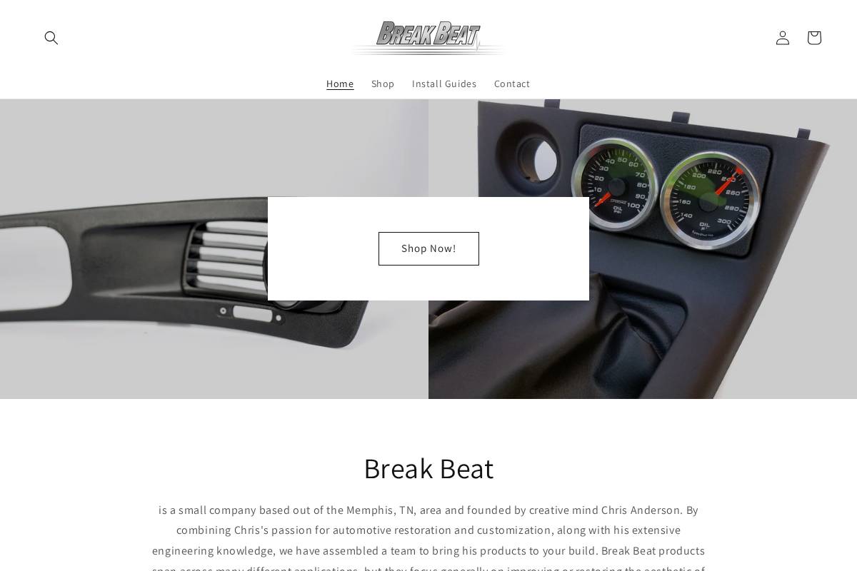 breakbeatgoods.com homepage screenshot