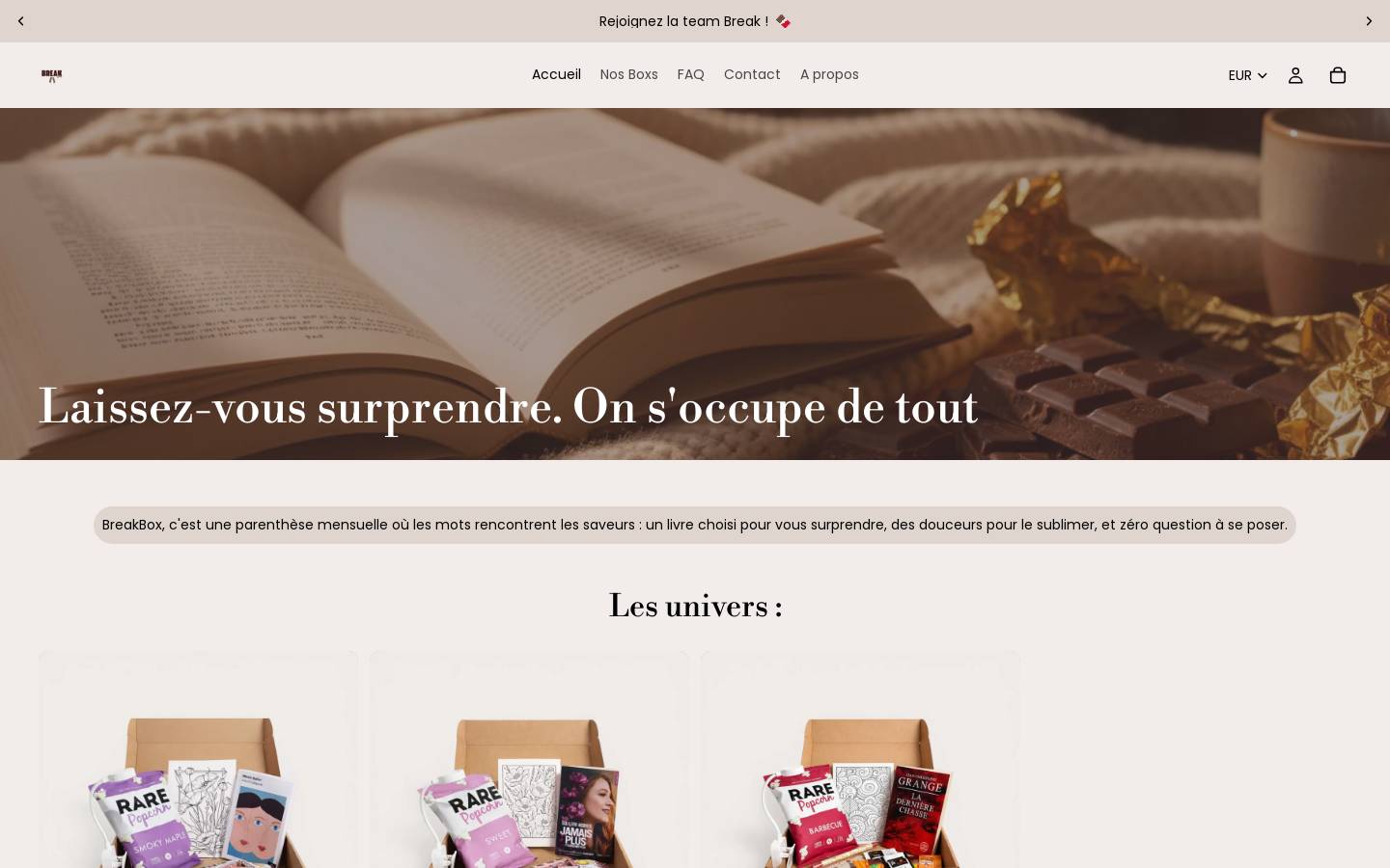 breakbox.fr homepage screenshot