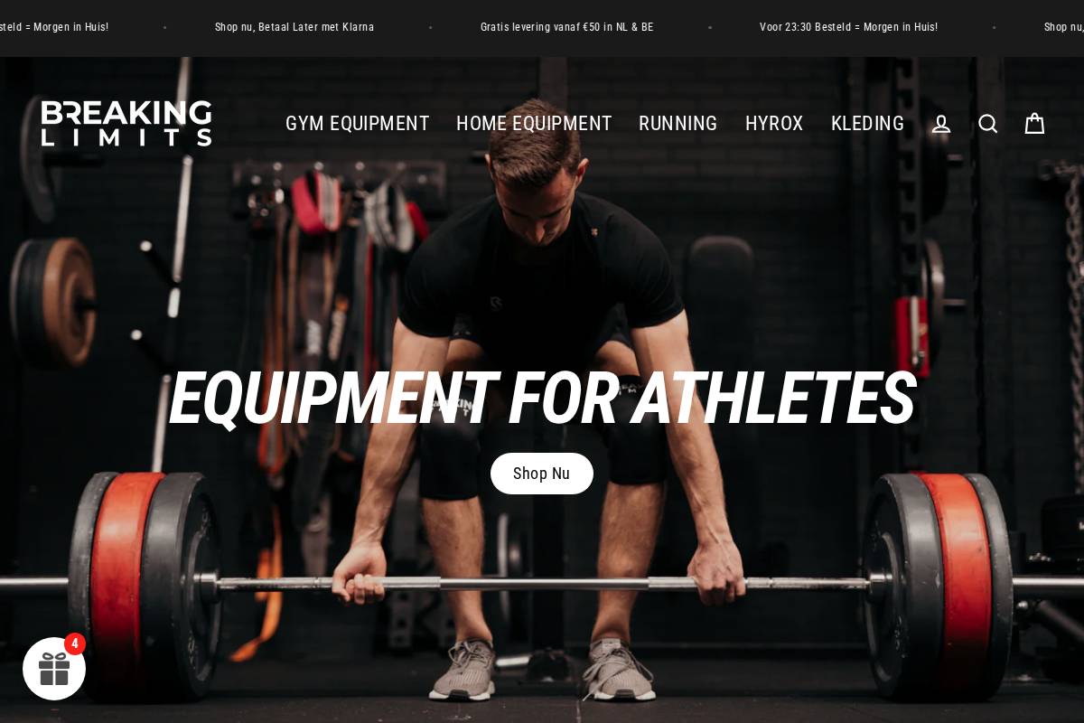 Breakinglimits homepage screenshot