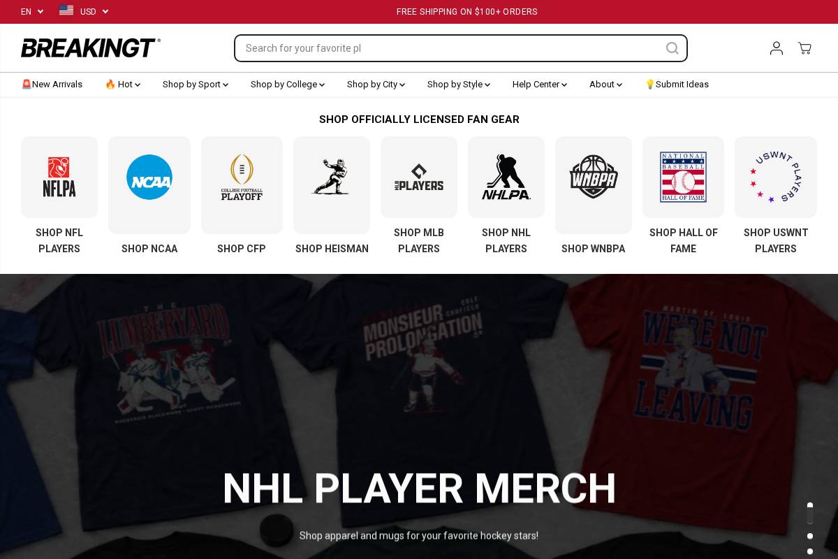 BreakingT homepage screenshot