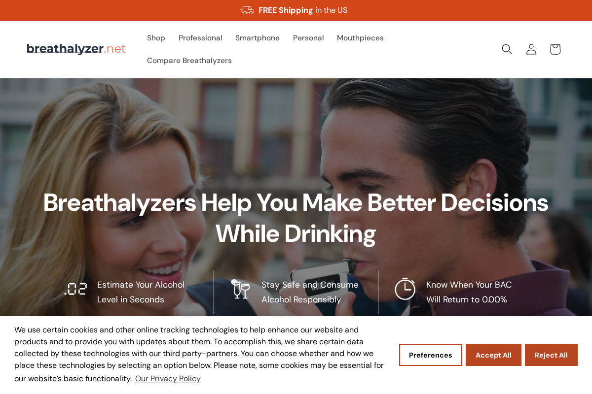 Breath homepage screenshot