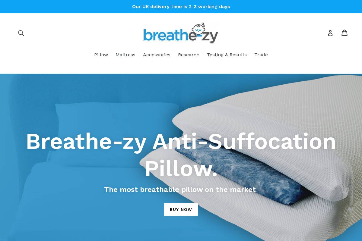 breathe-zy.com homepage screenshot