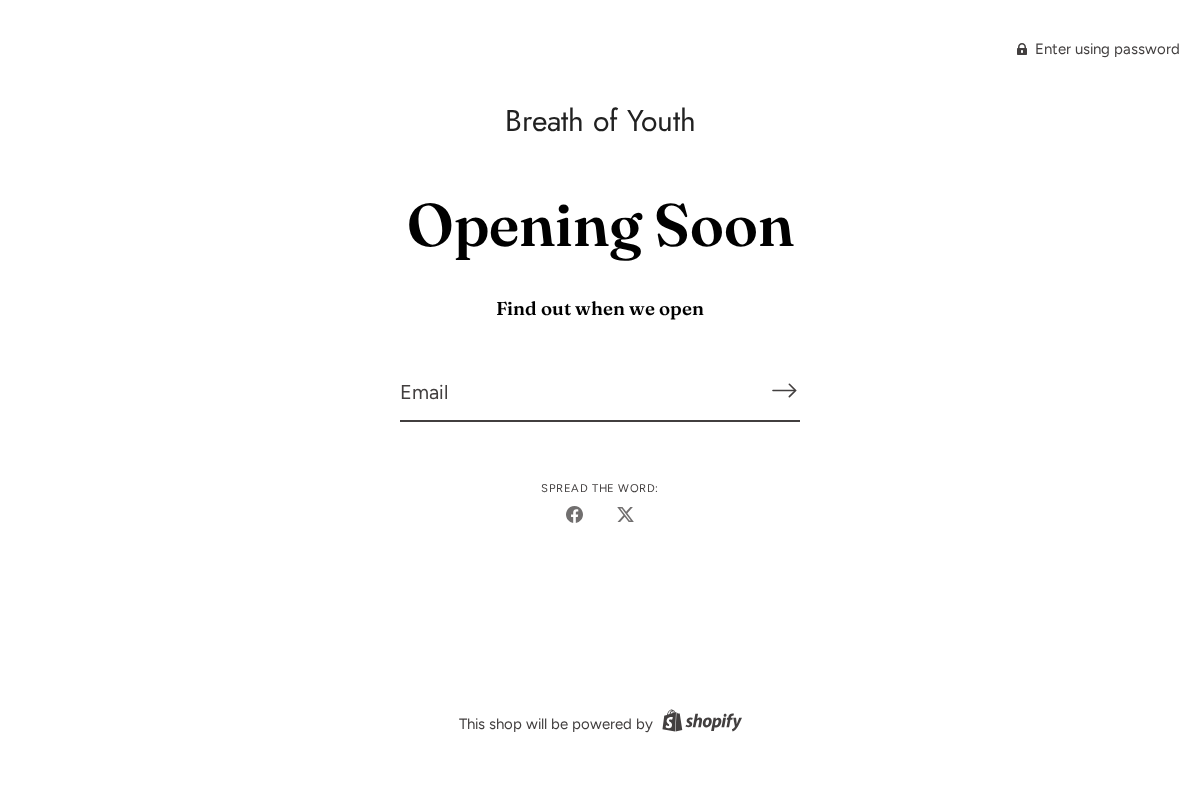 Breath of Youth homepage screenshot