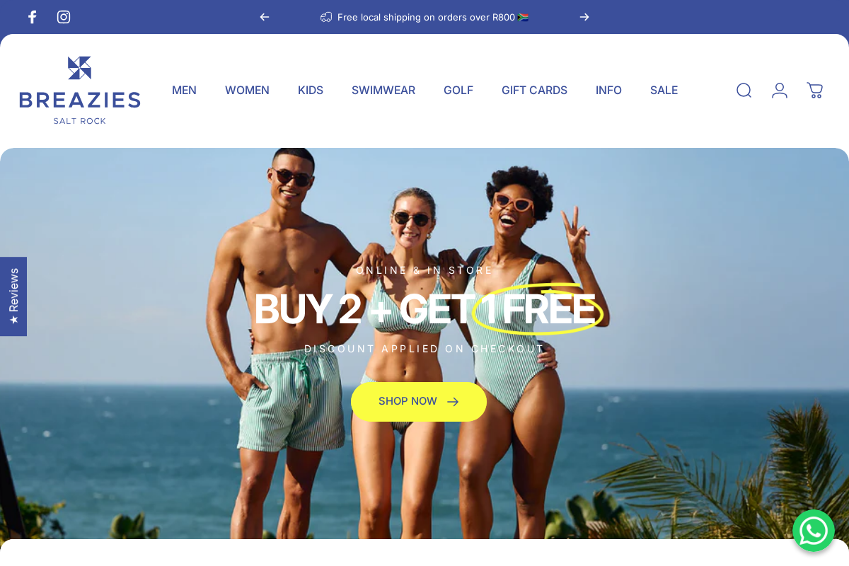 breazies.com homepage screenshot