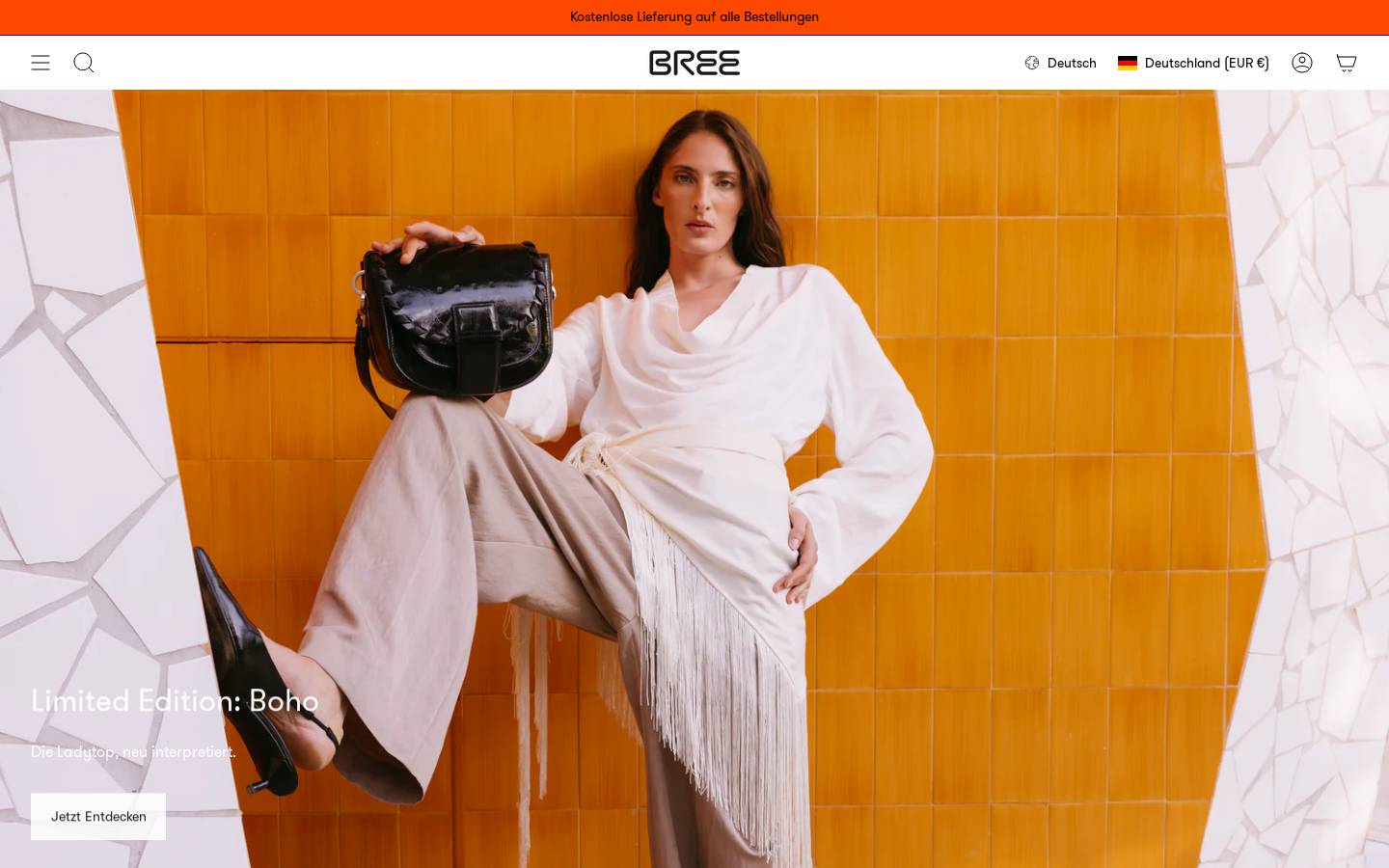 BREE homepage screenshot
