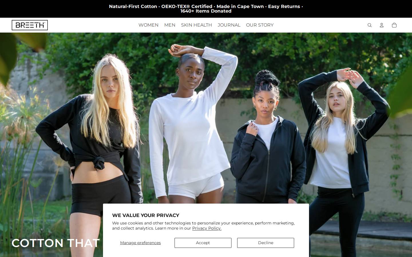 breeth.co.za homepage screenshot
