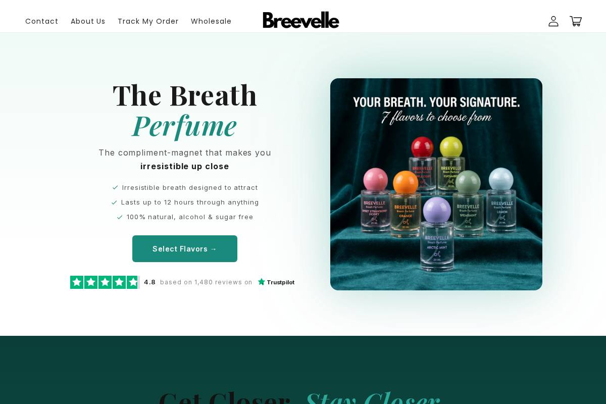 Breevelle homepage screenshot