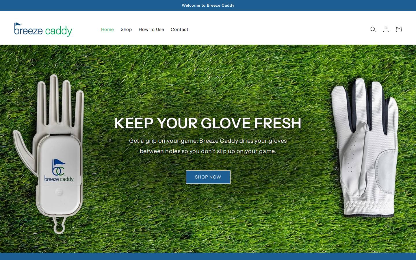 breezecaddy.com homepage screenshot
