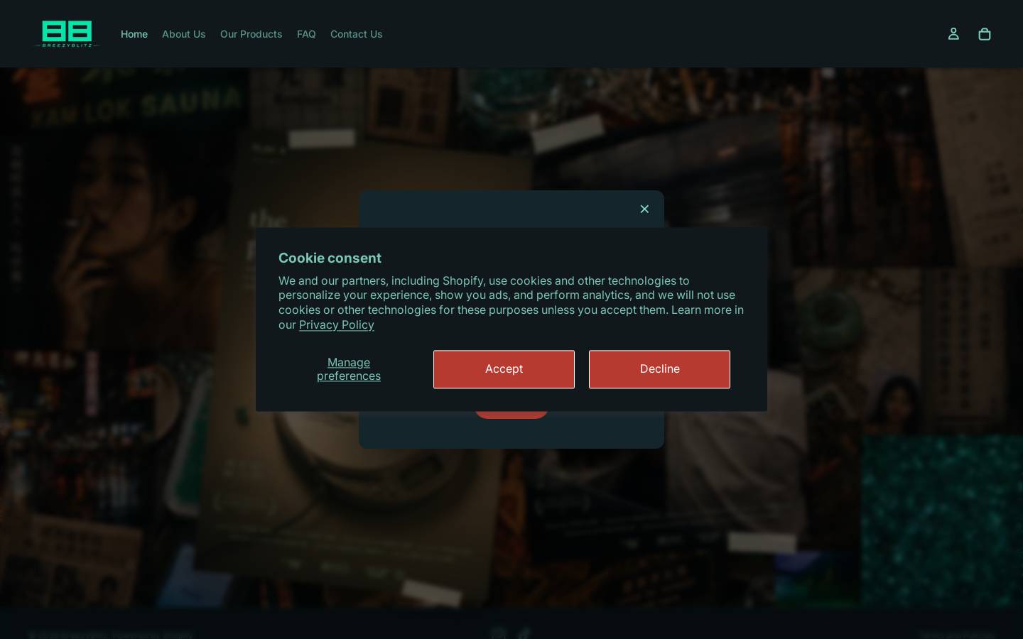 breezyblitzmints.com homepage screenshot