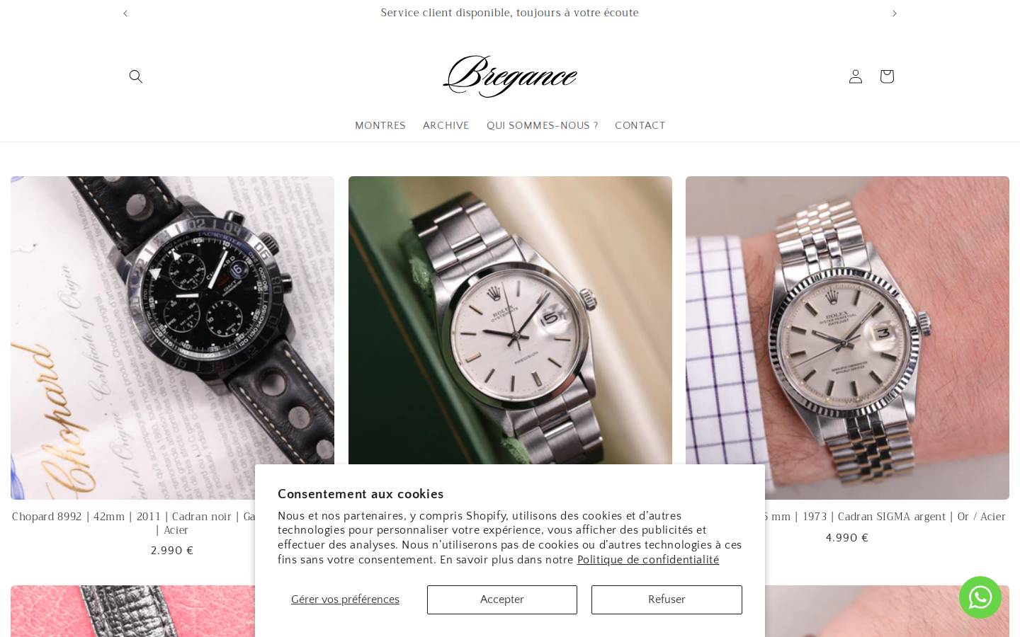bregance.com homepage screenshot