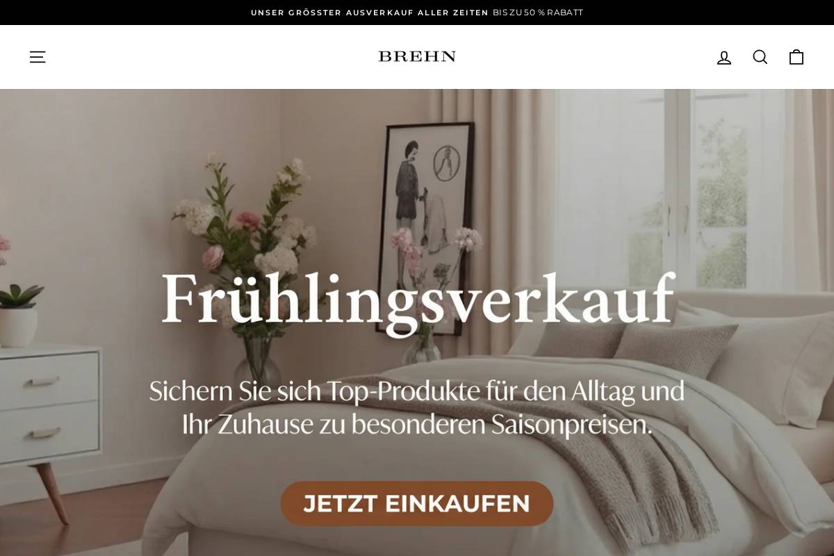 Brehn homepage screenshot