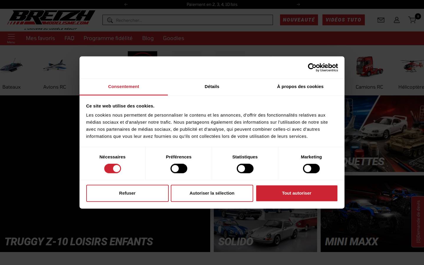 Breizh Modelisme homepage screenshot
