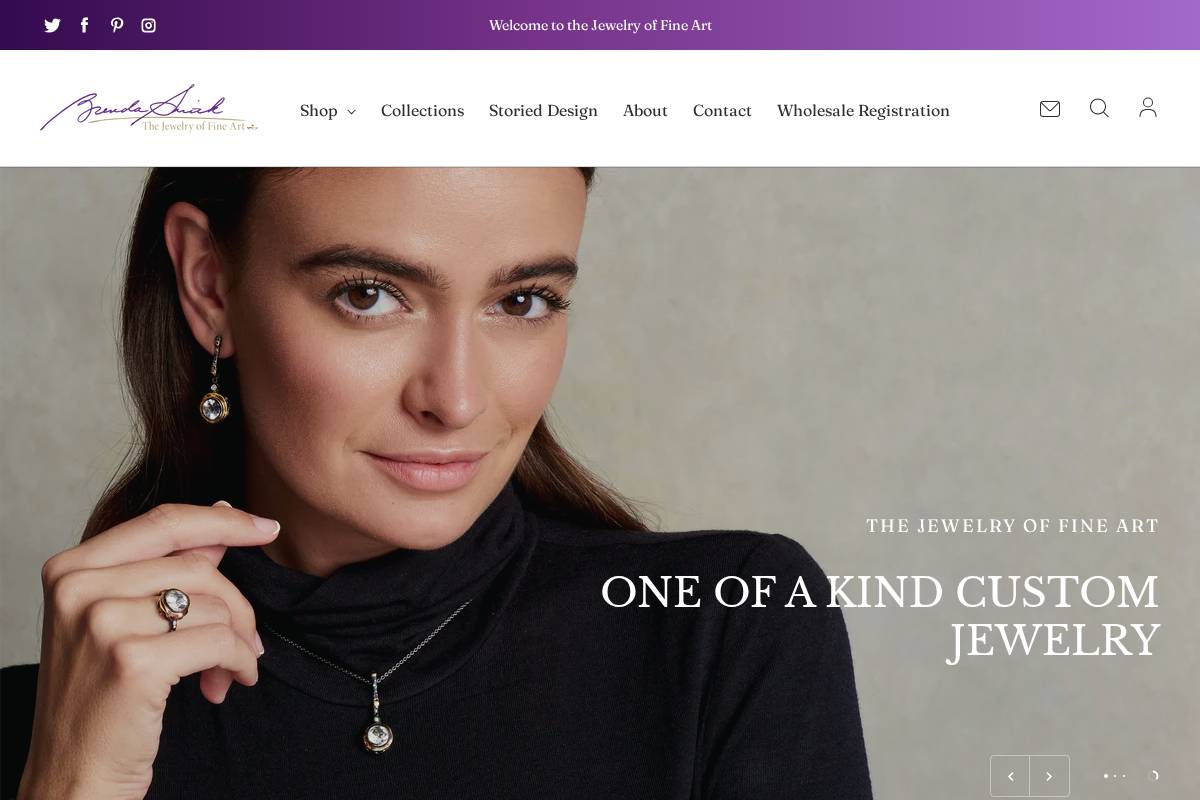 brendasmithjewelry.com homepage screenshot