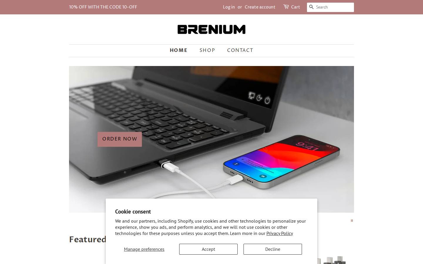 brenium.com homepage screenshot