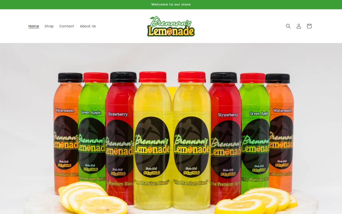 brennanslemonade.com homepage screenshot