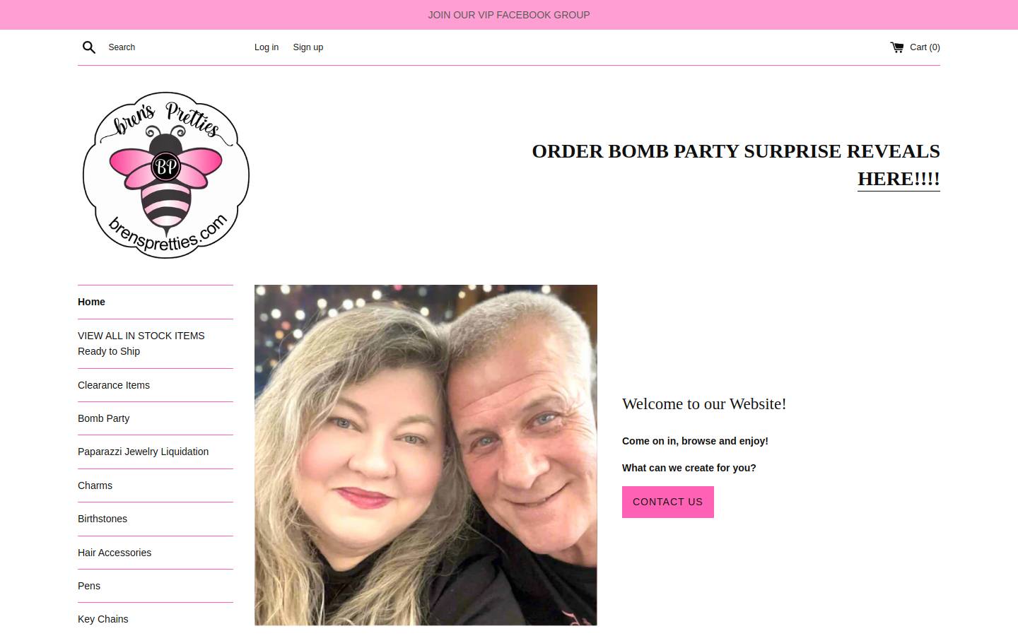 brenspretties.com homepage screenshot