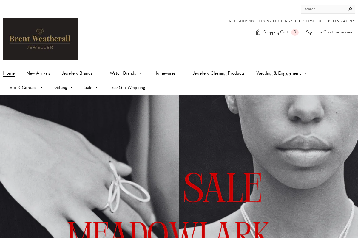 Brent Weatherall Jeweller homepage screenshot