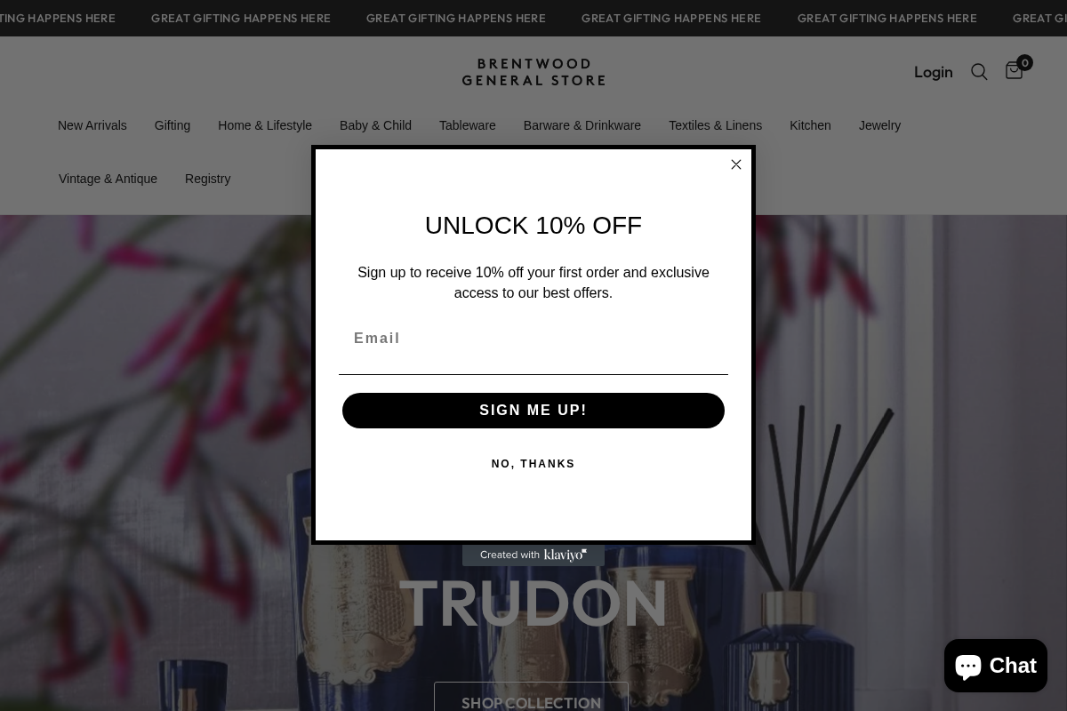 Brentwood General Store homepage screenshot