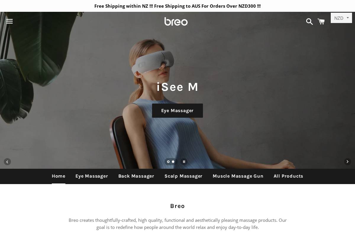 breo.co.nz homepage screenshot