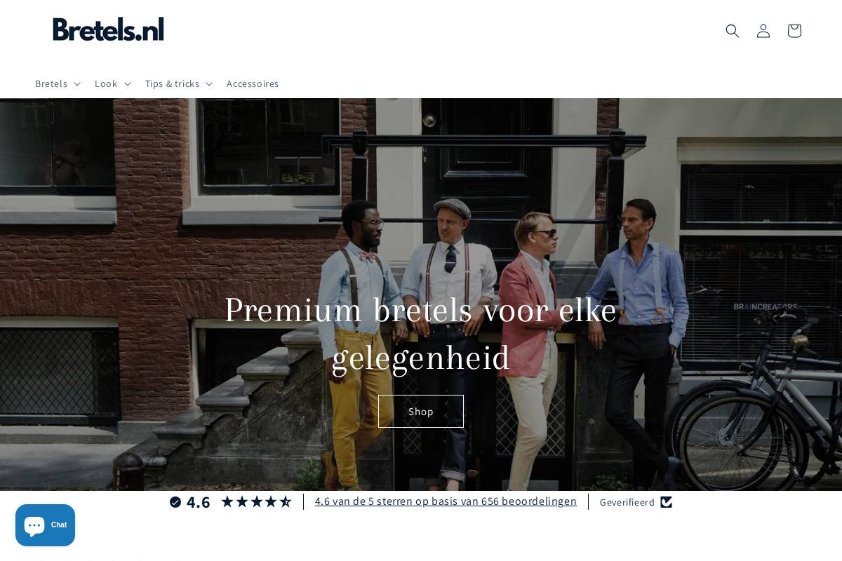 Bretels homepage screenshot