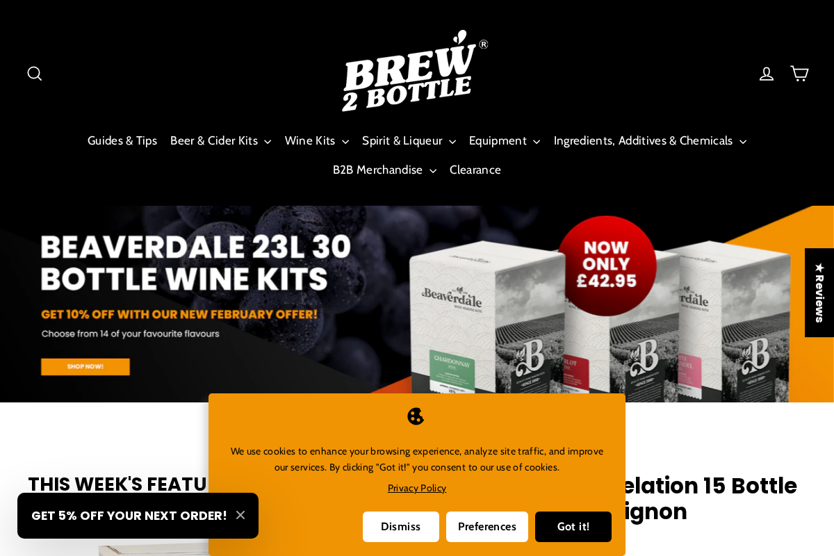 Brew2bottle homepage screenshot