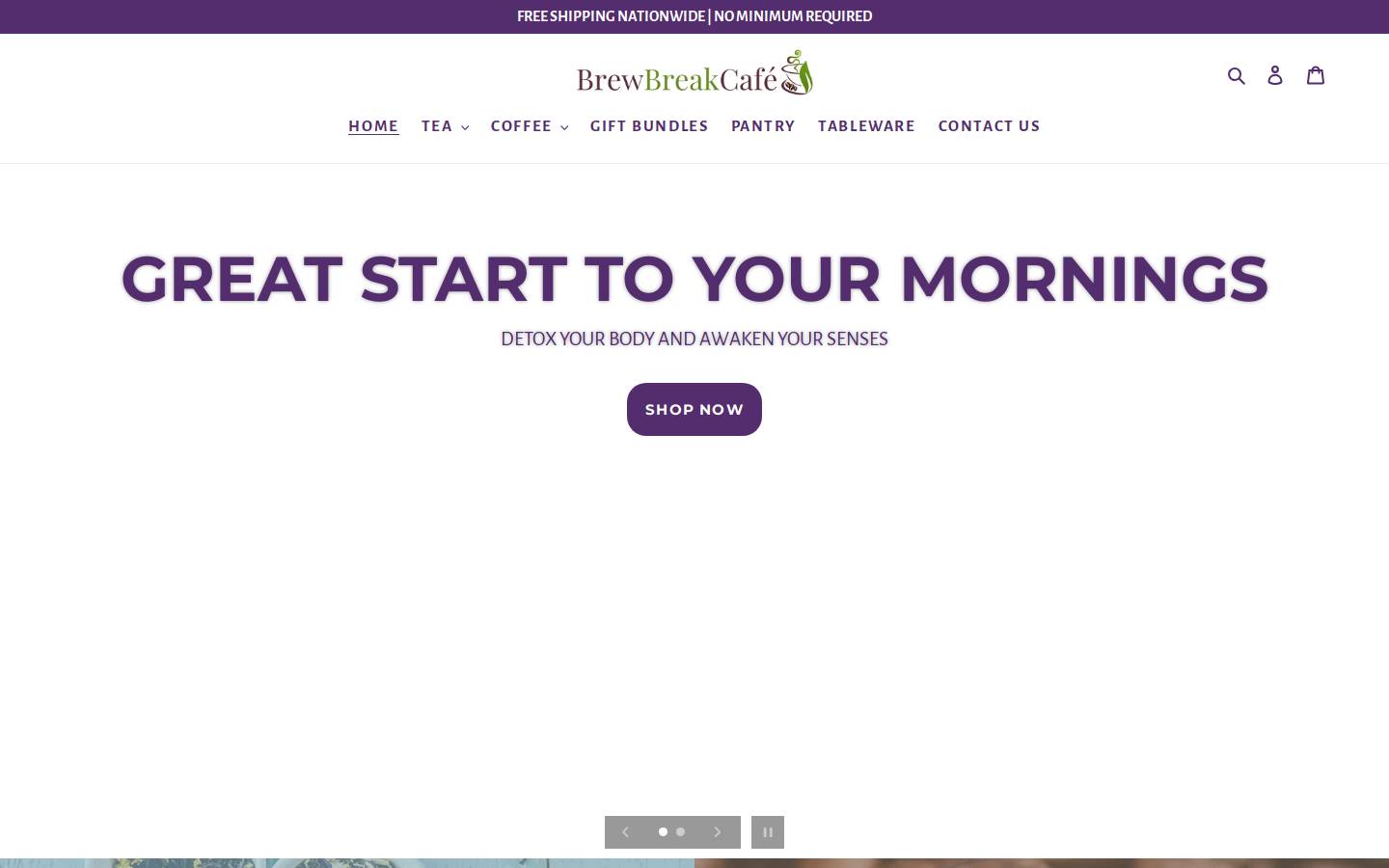 brewbreakcafe.com homepage screenshot