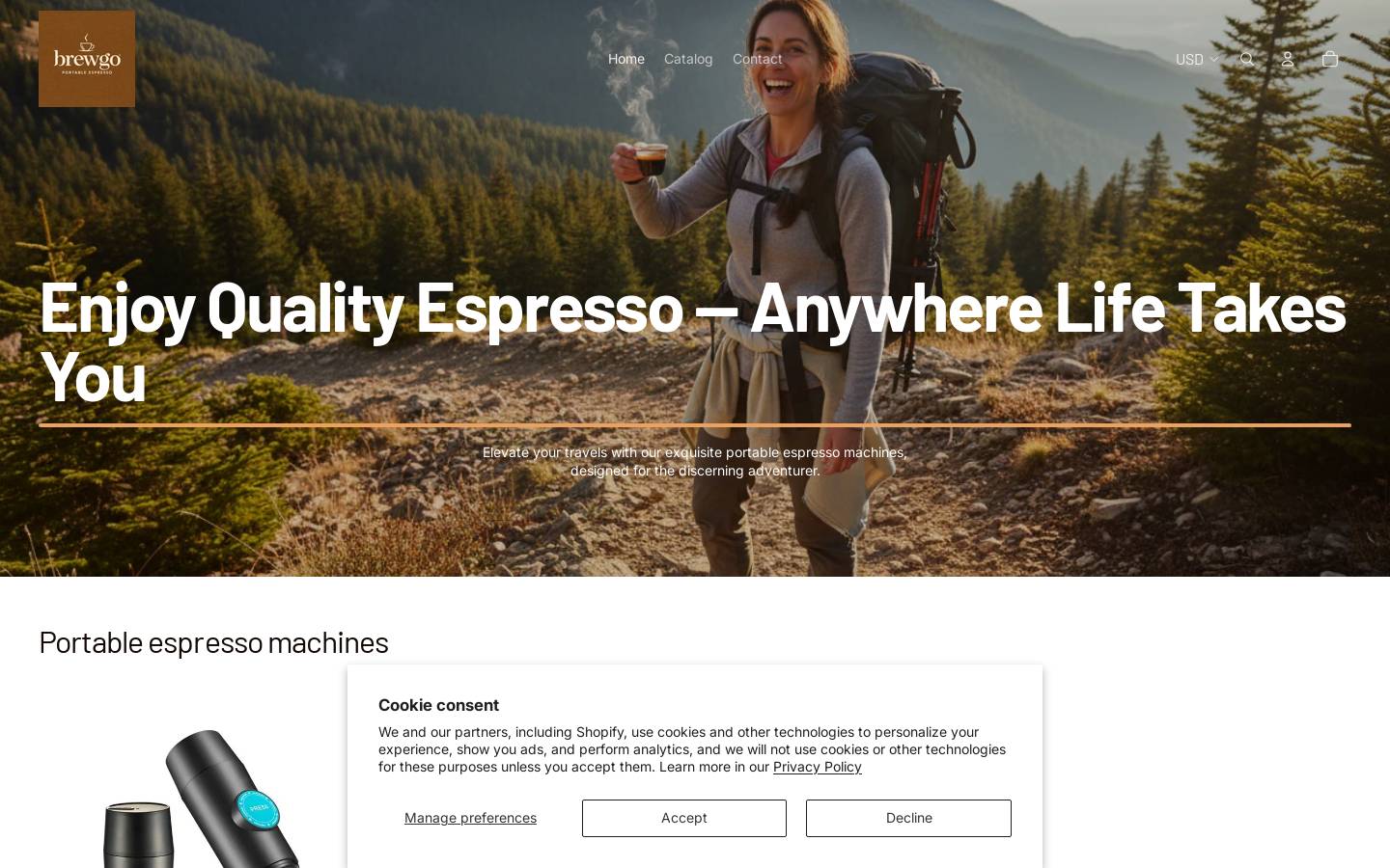 brewgoespresso.shop homepage screenshot