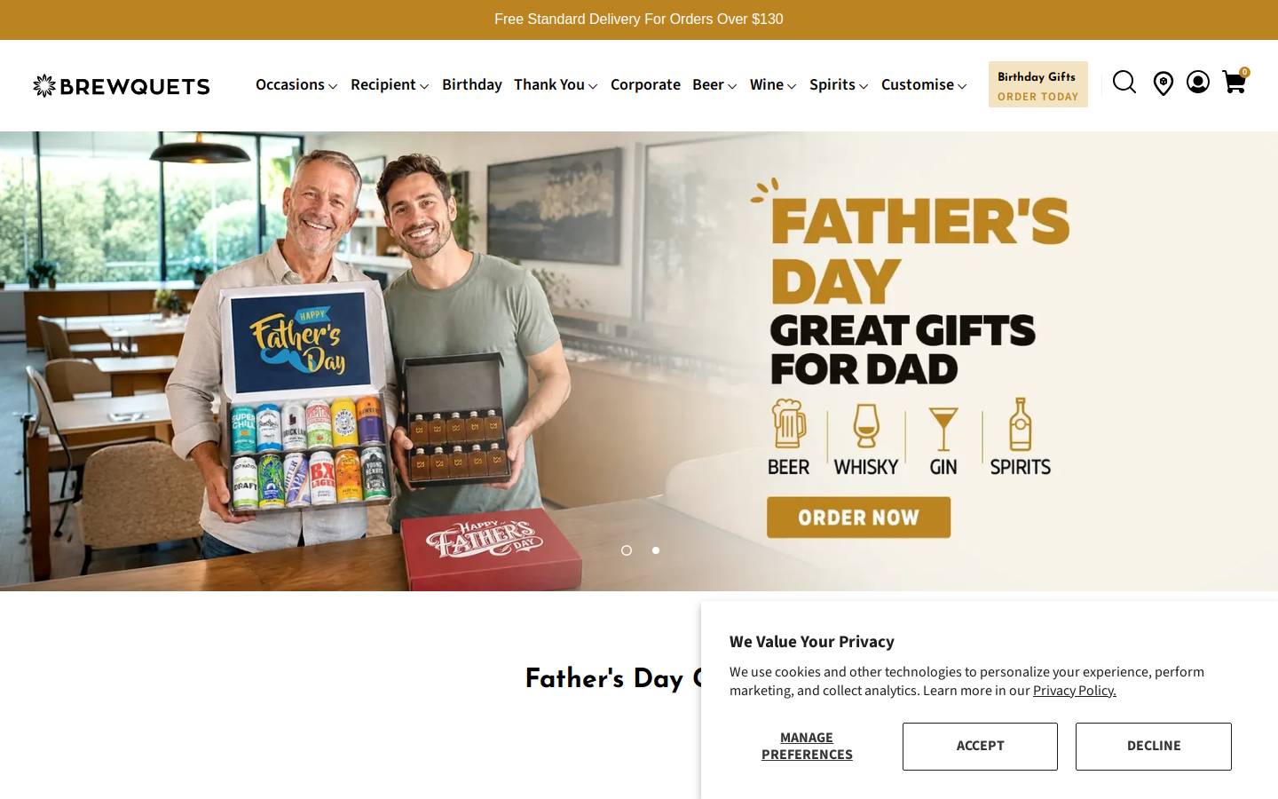 brewquets.com.au homepage screenshot